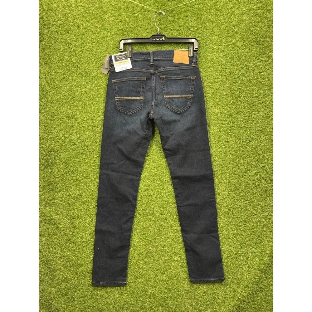 Abercrombie Fitch Jeans Mens 30x32 Super Skinny Stretch Dark Wash Denim 131D0115